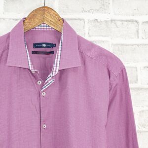 STONE ROSE Men's Red Rivet collection Button up shirt houndtooth Size 4